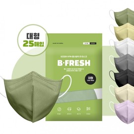 KF94 2D Bird Beak Mask - Yellow Dust Mask, Large, 100 Count (25pcs/pack), 7 Colors (139 KRW/pc) Large Khaki 100 Count