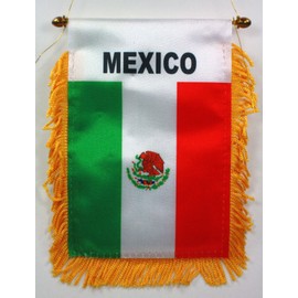 FI Mexico MINI BANNER FLAG GREAT FOR CAR & HOME WINDOW MIRROR HANGING