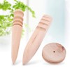 Akozon Wood Leather Burnisher, Edge Polisher Leather Wooden Edge Slicker