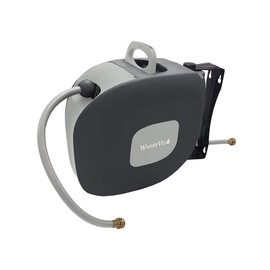 Wasser Vela Garden Retractable Water Hose Reel (50FT Hose), 1/2 Inches PVC Braided Hose, Multi Pattern Spray Nozzle