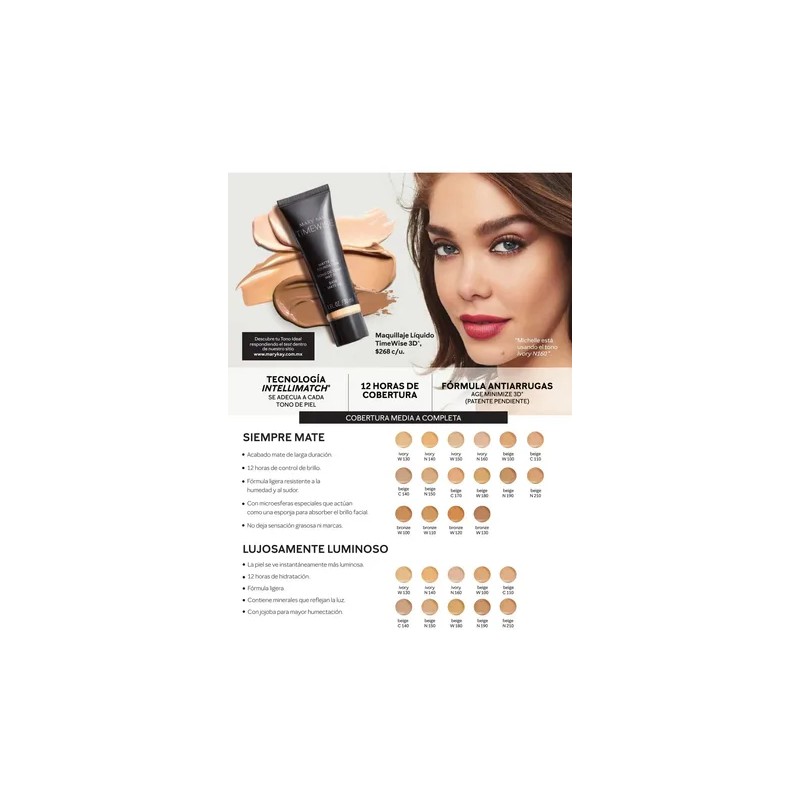 Maquillaje Líquido Acabado Mate Time Wise 3d Mary Kay