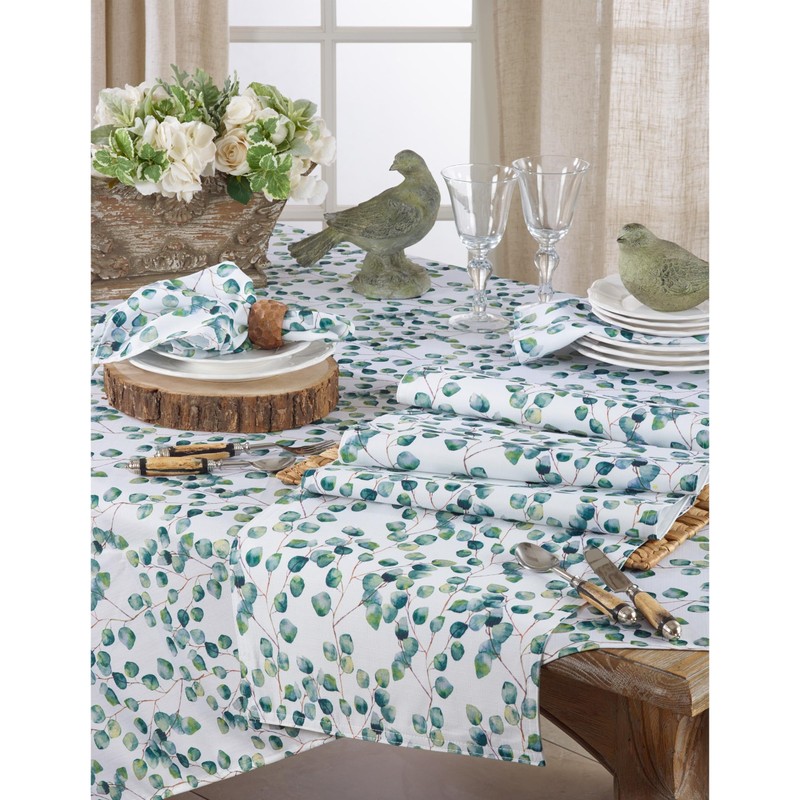 SARO LIFESTYLE Eucalyptus Leaf Table Runner, Eucalyptus, 16"x90"