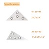 30/60/90 Degree Solid Angle Plate Set - 2 Pcs 45/45/90