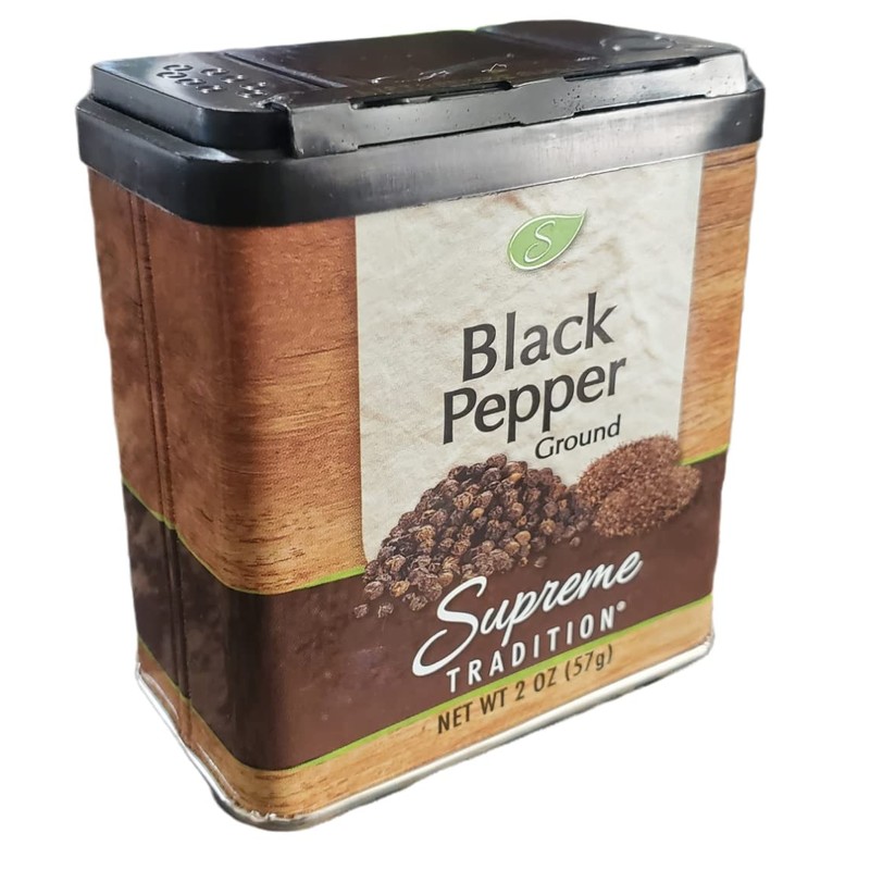 Supreme Tradition Black Pepper Ground Seasoning 2 oz, 2 oz