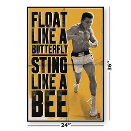 POSTER STOP ONLINE Muhammad Ali - Personality Poster (Float Like A Butterfly, Sting Like A Bee) (Size 24 x 36)