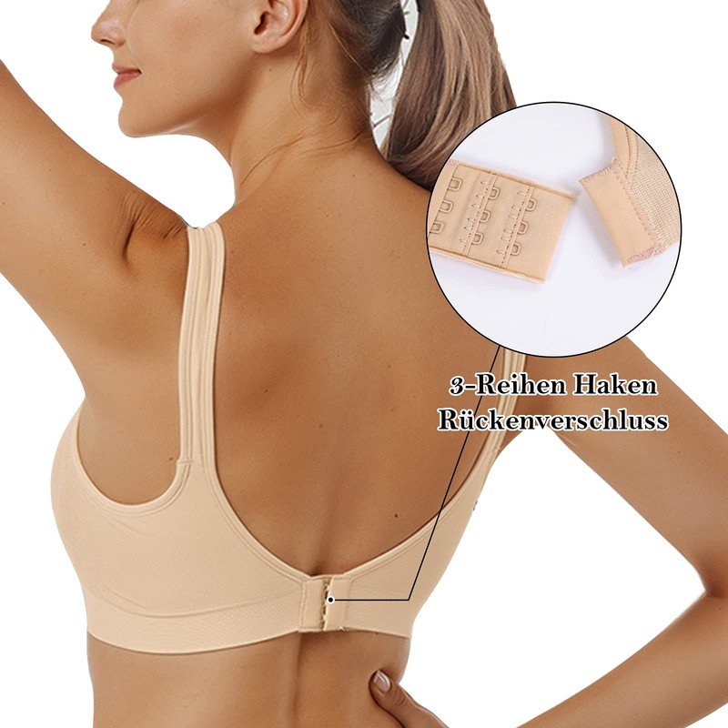 Vertvie Women's 1/2/3-Piece Sports Bra Set, Plain, Without Underwire, Bustier,