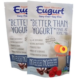 "Better Than Yogurt" Make At Home Mix (Dairy and Soy Free!) (Peach, 2-Pack)
