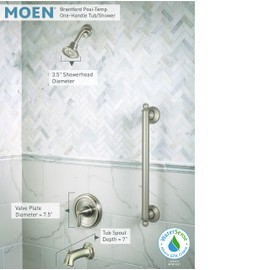 Moen Brantford Chrome PosiTemp Pressure Balancing Tub and Shower Trim Kit without Valve, T62153