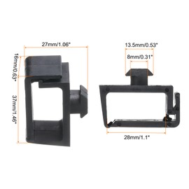 MECCANIXITY 4Pcs Single Slot Flat Cable Clamp 8, 13mm Mount Slot Width Wire Holder ABS for 40 Series European Standard Aluminum Extrusion