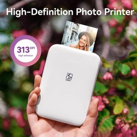 HPRT MT53 Mini Photo Printer - Perfect FathersDayGift Wireless Sticker Printer for iPhone & Android - Portable 2x3 Inch Instant Color Photos:_Only 50 Sheets Photo Paper