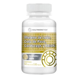 Melena De Leon, Cordyceps, Cola De Pavo Y Reishi. 60 Cápsula