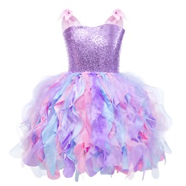 Mermaid Christmas Tutu Dress for Girls Sequin Tulle Fairy Ball Dresses for Toddler Kid Little Girl Fancy Sparkly Princess Birthday Party Outfit Size 11-12