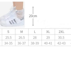 FlyNautics Waterproof Shoes Cover, Rain Shoe Covers, Reusable Overshoes Galoshes Protectors for Cycling Camping Travel Clear (2XL)