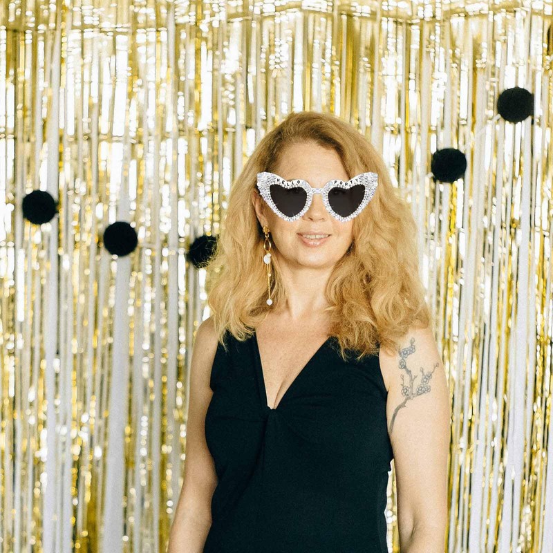 40th Birthday Glasses, HELLO FORTY Sunglasses White 40th Birthday Glasses