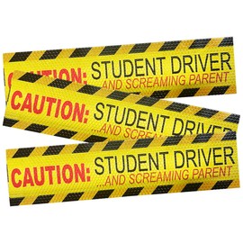 3PCS Car Magnetic Sticker, Magnetic Student Driver Sticker Safety Warning Sign, Caution Student Driver and Screaming Parent, Rookie Driver Reflective Funny Bumper Stickers (Pattern 1)