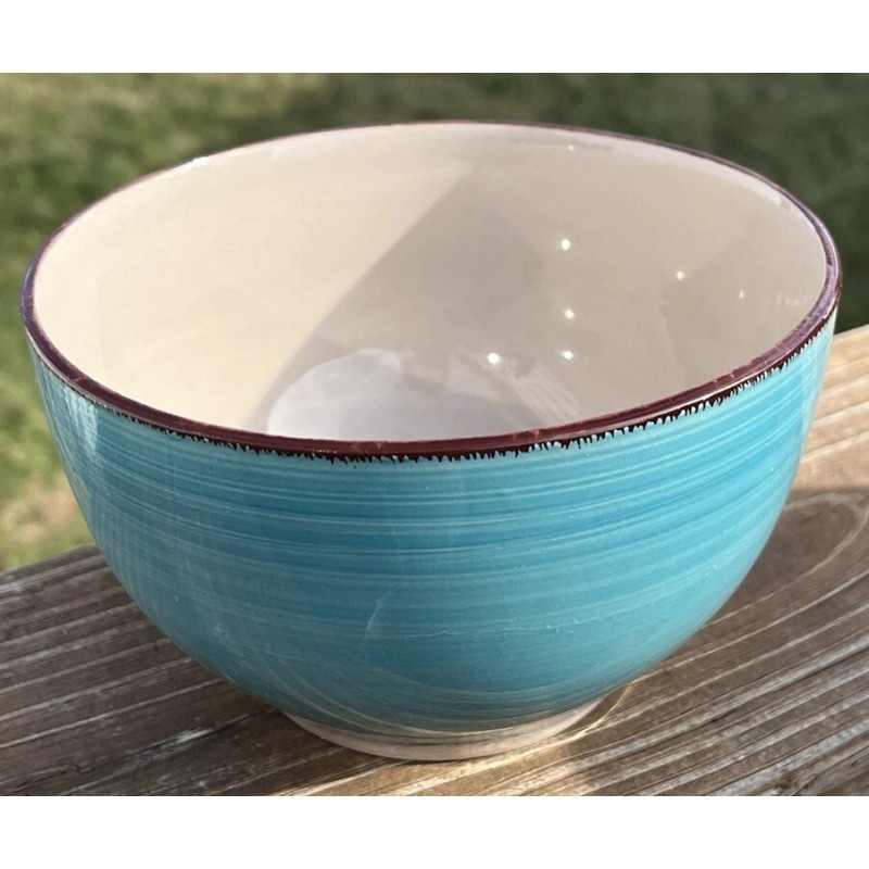 Royal Norfolk (4) Royal Norfolk Blue Swirl Bowls 5" Stoneware