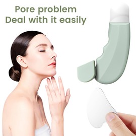 ZUWIJEQ 2 pieces tools for removing blackheads, blackhead remover, blackhead scraper, spatula for deep cleansing of the skin, for blackheads on the face and nose men and women