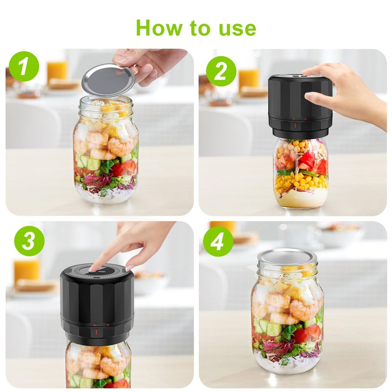 UNERVER Mason Jar Vacuum Sealer - Electric Vacuum Sealer for