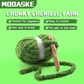 8 Pcs Chunky Yarn for Hand Knitting - Chunky Chenille Yarn for Crocheting - Fluffy Yarn for Crochet - Jumbo Yarn for Hand Knitting 28.4 yds 7.7 oz of Super Bulky Yarn (Black-White-Gray)