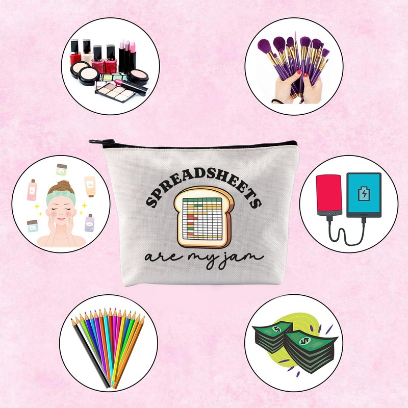 Cpa Gift Spreadsheets are My Jam Makeup Bag Tax Season