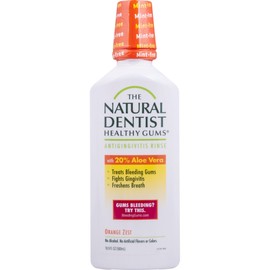 The Natural Dentist Orange Zest Mouthwash, Alcohol & Fluoride Free, Gentle, Plant-Based Daily Rinse That Refreshes & Comforts The Mouth, 16.9 fl oz