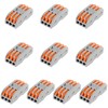 DIANN 10pcs Lever Wire Connectors 3 Circuit Inline Splices Electrical