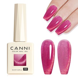 CANNI Cat Eye Gel Nail Polish 1Pcs 9ml Dark Raspberry color Gel Polish High Gloss Soak Off UV Gel Galaxy Gaze Series Gel Nail Polish Art Manicure Salon DIY Home