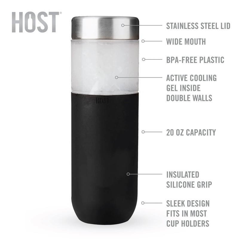 HOST Freeze Double Walled Insulated Water Bottle Freezer Cooling Tumbler
