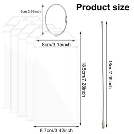 Clear Cruise Carnival Cruise Luggage Tags PVC Waterproof Holders Clear Bag Pouch with Zip Seal and Steel Loops for Ships Travel (30)