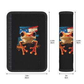 Yiohaha Puerto Rico Flag Frog 2 Pack Car Seat Belt Cover Pads Pram Strap Covers Automotive Seatbelt Universal Soft Comfortable for Men Women Adults