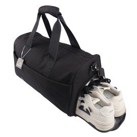 OLLUJHA Stylish Water-Repellent Gym Bag,28L weekend travel bag, swimming yoga bag with trolley cover, 1800D PU Sports Duffel Bag for Men&Women, Compartment With Shoes, Compartment With Laptop