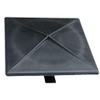 Deltech Manufacturing 5-1/2" Square Light Pole Top Cap- Black Plastic