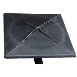 Deltech Manufacturing 5-1/2" Square Light Pole Top Cap- Black Plastic