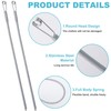 CustomyLife 2Pcs Spring Drawstring Needle Threader, Stainless Steel DIY Rope