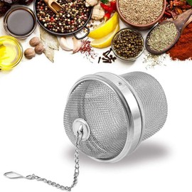 3 Inches Stainless Steel Spice Infuser/tea Ball, Extended Chain Hook, Tea Concentrator for Brewing Tea, Spices and Seasonings (1)