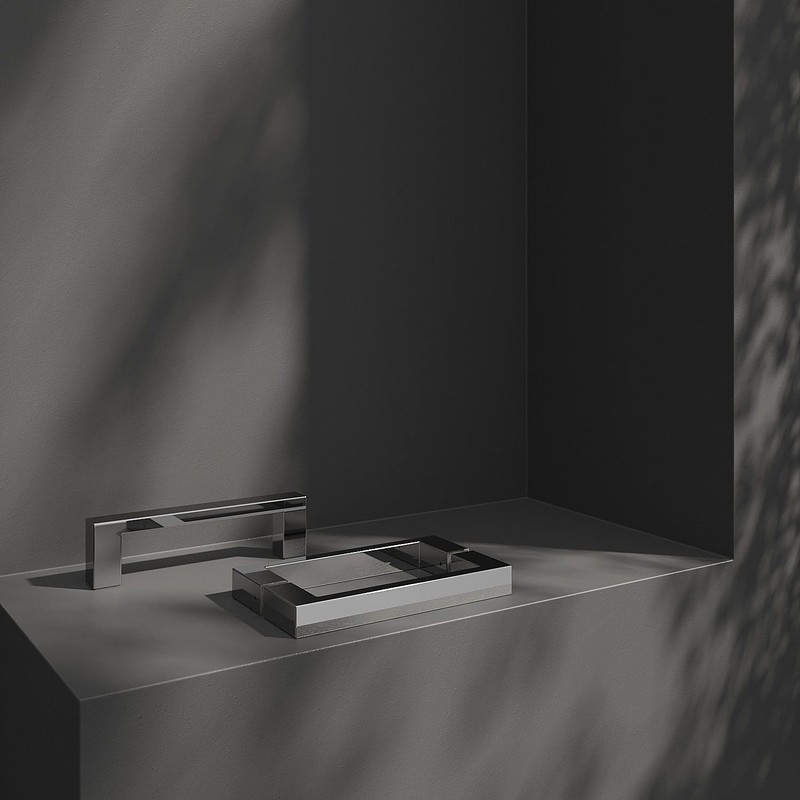 AQUALAVOS Shower Door Handle Stainless Steel Chrome Effect