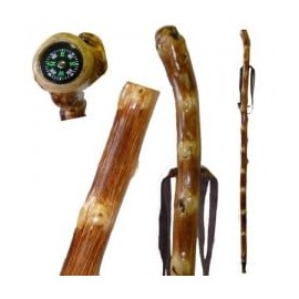 Vista International Hiking Staff With Compass /47'' Walking Poles, Multicolor