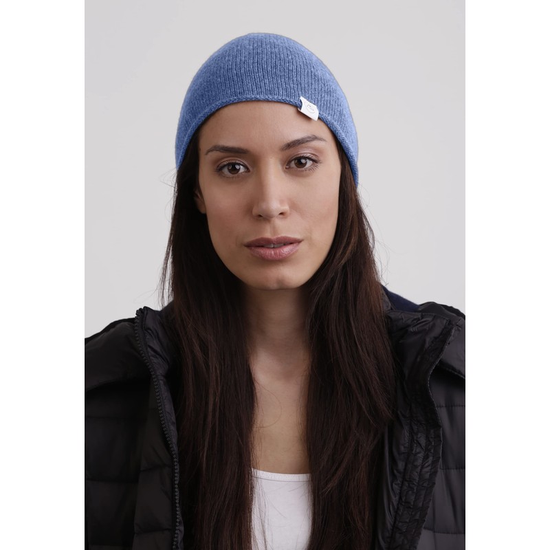 CASH-MERE.CH 100% Cashmere Beanie Hat | Knitted Hat for Women