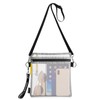 G4Free Clear Sling Bag Crossbody Mesh Purses for Women, Transparent