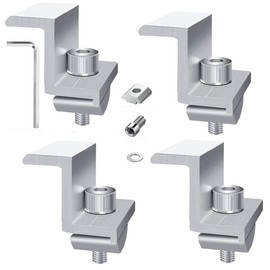 Solar Panel Bracket 35 mm End Clamp Solar Panel Adjustable Mounting Clamps Module Clamps for Motorhomes, Roofs PV Modules Adjustable Solar Clamp