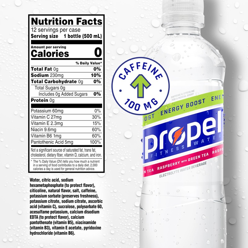 Propel Energy Boost Zero Calorie Flavored Water With Electrolytes and