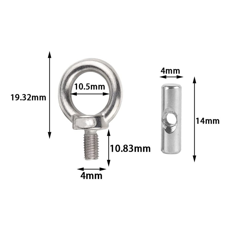 NA 4 Pcs Multi Function Awning Rail Stoppers Stainless Steel