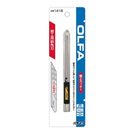 OLFA Folding Utility Knife With Replacement Blades Auto Lock Silver Sharp Edge