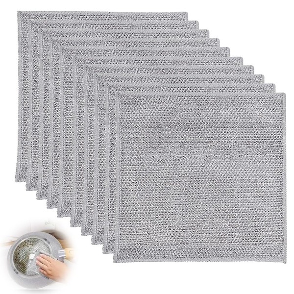 YJRUNFU Metal Wire Dish Towel Dishwashing Dish Towel Kitchen Wire