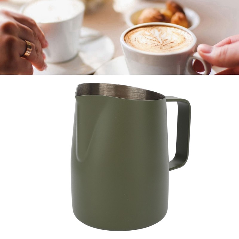 Milk Frothing Pitcher Slanting Mouth Food Grade Stainless Steel Milk