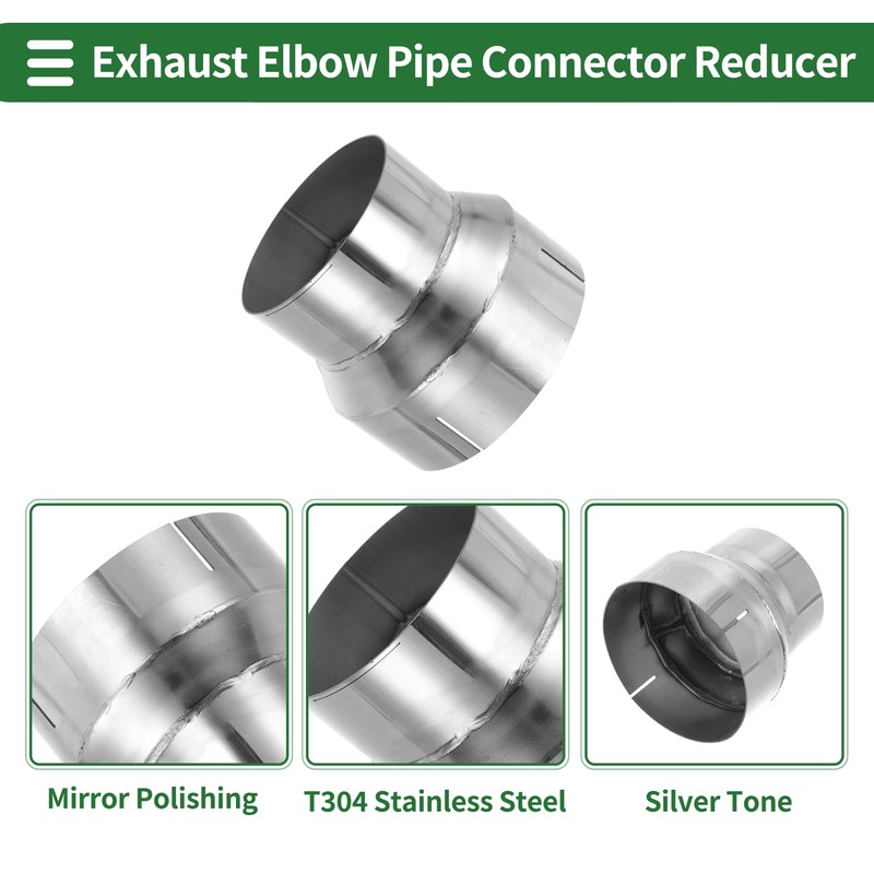 X AUTOHAUX 3.5"OD to 4.5"OD Mandrel Exhaust Bend Elbow Concentric