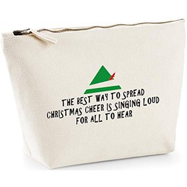 Hippowarehouse The Best Way To Spread Christmas Cheer Is Singing Loud For All to Hear printed make up cosmetic wash bag 18x19x9cm
