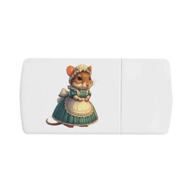'Dormouse Kitchen Maid' Pill Box with Tablet Splitter (PI00030836)