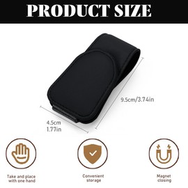 WHYCNJL 1 Piece Glasses Holder for Car Sun Visor, Leather Sunglasses Holder for Car Visor Accessories Ticket Card Clip Black