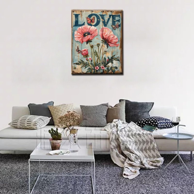 Tucocoo Paint by Numbers Kits 16x20inch Canvas DIY Abstract Opium